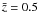 $\bar{z}=0.5$