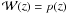 ${\cal W}(z) = p(z)$