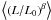 $\ba{(L/L_0)^\beta}$