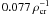 $0.077\,\rho_{\rm cr}^{-1}$