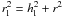 \hbox{$r_{\rm l}^2=h_{\rm l}^2+r^2$}