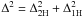 \hbox{$\Delta^2=\Delta^2_{2\rm H}+\Delta^2_{1\rm H}$}