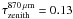 \hbox{$\tau_{\mathrm{zenith}}^{\mathrm{870}\,\mu\mathrm{m}} = 0.13$}
