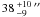 \hbox{$38\,^{+10}_{-9}\,\arcsec$}