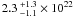 \appendix \setcounter{section}{2} \hbox{$2.3\,^{+1.3}_{-1.1} \times 10^{22}$}