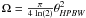 \hbox{$\Omega = \frac{\pi}{4\,\ln(2)} \theta_{{\it HPBW}}^2$}