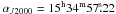 $\alpha_{J2000}=15^{\rm h}34^{\rm m}57\fs22$