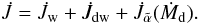 \begin{equation} \label{jecka} \dot J= \dot J_{\rm w} + \dot J_{\rm dw} + \dot J_{\aalpha}(\dot M_{\rm d}). \end{equation}