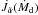 \hbox{$\dot J_{\aalpha}(\dot M_{\rm d})$}