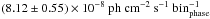 Mathematical equation: \hbox{$(8.12 \pm 0.55) \times 10^{-8}~\mathrm{ph~cm^{-2}~s^{-1}~bin^{-1}_{phase}}$}