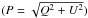 \hbox{$(P = \sqrt{Q^2 + U^2})$}