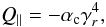 Mathematical equation: \begin{equation} \label{5} Q_{\parallel}=-\alpha_{\rm c}\gamma_{r}^{4}, \end{equation}
