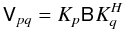 \begin{equation} \label{eq:me-point-source} \coh{V}{pq} = K_p \coh{B}{} K^\herm_q \end{equation}