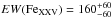 Mathematical equation: \hbox{$EW\rm{(Fe_{XXV})=160_{-60}^{+60}}$}