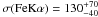 Mathematical equation: \hbox{$\rm{\sigma(FeK\alpha)=130_{-40}^{+70}}$}