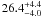 $\er{26.4}{4.4}{4.0}$