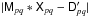 Mathematical equation: \hbox{$|\coh{M}{pq} \ast \coh{X}{pq} - \coh{D}{pq}'|$}