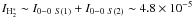 Mathematical equation: \hbox{$I_{{\rm H}_2^*} \sim I_{0{-}0~S(1)}+I_{0{-}0~S(2)} \sim 4.8 \times 10^{-5}$}
