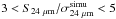 Mathematical equation: \hbox{$3<S_{24~\mu{\rm m}}/\sigma^{\rm simu}_{24~\mu{\rm m}}<5$}