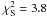 Mathematical equation: \hbox{$\chi^2_{\rm S}=3.8$}