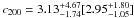 Mathematical equation: \hbox{$c_{200} = 3.13^{+4.67}_{-1.74} [2.95^{+1.80}_{-1.05}]$}