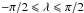Mathematical equation: \hbox{$-\pi/2\leqslant\lambda\leqslant\pi/2$}