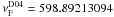Mathematical equation: \hbox{$\nu_{\rm F}^{\rm D04}=598.89213094$}
