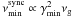 Mathematical equation: \hbox{$\nu^{\rm sync}_{\rm min} \propto \gamma_{\rm min}^2 \nu_{\rm g}$}
