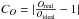 Mathematical equation: \hbox{$C_O=|\frac{O_{\rm real}}{O_{\rm ideal}}-1|$}