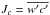 Mathematical equation: \appendix \setcounter{section}{1} \hbox{$J_c = \overline {{w}'{c}'} $}