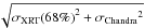 Mathematical equation: \hbox{$\sqrt{{\sigma_{\rm XRT}(68\%)}^2 +{\sigma_{\rm Chandra}}^2}$}