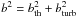 Mathematical equation: \hbox{$b^2=b_{\rm th}^2+b_{\rm turb}^2$}