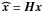 Mathematical equation: \appendix \setcounter{section}{1} \hbox{$\xhb = \Hb \xb$}