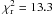 Mathematical equation: \hbox{$\chi^2_{\rm r} = 13.3$}