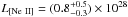 Mathematical equation: \hbox{${L_{\rm[Ne~II]}}=(0.8 ^{+0.5} _{-0.3}) \times 10^{28}$}