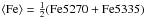 Mathematical equation: \hbox{$\langle \rm Fe\rangle=\frac{1}{2}(Fe5270 + Fe5335)$}