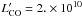 Mathematical equation: \hbox{$L'_{\rm CO} = 2. \times 10 ^{10}$}