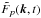 Mathematical equation: \appendix \setcounter{section}{2} \hbox{$\tilde{F}_p(\bm{k},t)$}