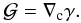 Mathematical equation: \begin{equation} {\cal G}= \nabla_{\rm c} \gamma. \end{equation}
