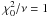 Mathematical equation: \hbox{$\chi^2_0/\nu = 1$}
