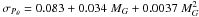 Mathematical equation: \hbox{$\sigma_{P_\theta}=0.083+0.034\;M_G+0.0037\;M_G^2$}