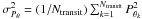Mathematical equation: \hbox{$\sigma^2_{P_{\theta}} = (1/N_{\mathrm{transit}}) \sum_{k=1}^{N_{\mathrm{transit}}} P_{\theta_k}^ 2$}