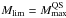 Mathematical equation: \hbox{$M_{\rm lim} = M_{\max}^{\rm QS} $}