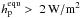 Mathematical equation: \hbox{$h_\mathrm{p}^\mathrm{equ}>~2\,\mathrm{W/m}^2$}