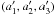 Mathematical equation: \hbox{$(a'_1,a'_2,a'_3)$}