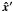 Mathematical equation: \appendix \setcounter{section}{2} \hbox{$\vec{\hat{x}'}$}