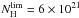 Mathematical equation: \hbox{$N^{\rm lim}_{\rm H}=6\times 10^{21}$}