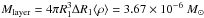 Mathematical equation: \hbox{$M_{\rm layer}=4\pi R_1^3 \Delta R_1 \langle \rho\rangle=3.67\times10^{-6}~M_\odot$}