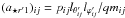 Mathematical equation: \hbox{$(a_{{\star}r'1})_{ij} = p_{ij}l_{{\theta}'_{ij}}l_{{\varphi}'_{ij}}/ qm_{ij}$}