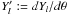 Mathematical equation: \hbox{$Y^\prime_l := dY_l/d\theta$}
